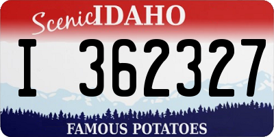 ID license plate I362327