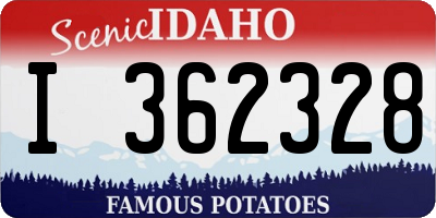 ID license plate I362328