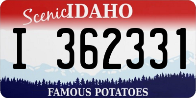 ID license plate I362331