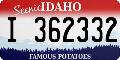 ID license plate I362332