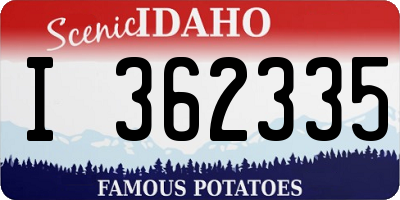 ID license plate I362335