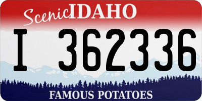 ID license plate I362336