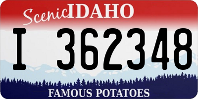 ID license plate I362348