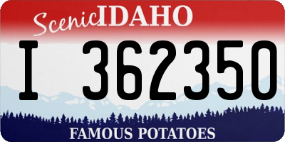 ID license plate I362350