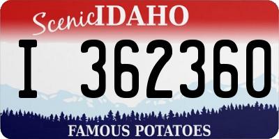 ID license plate I362360