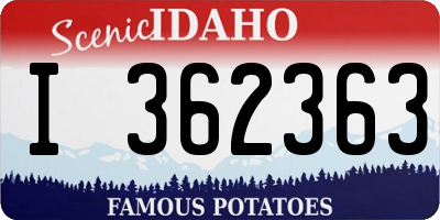 ID license plate I362363
