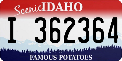 ID license plate I362364