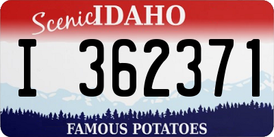 ID license plate I362371