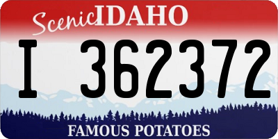 ID license plate I362372