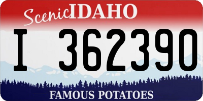 ID license plate I362390