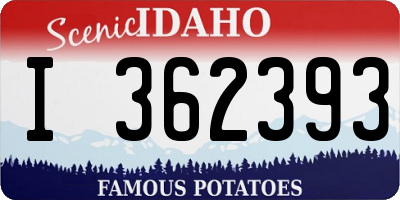 ID license plate I362393