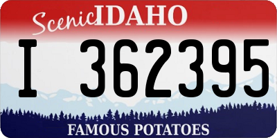 ID license plate I362395