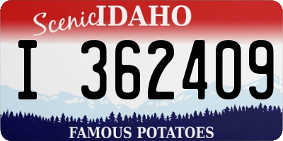ID license plate I362409
