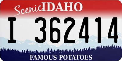 ID license plate I362414