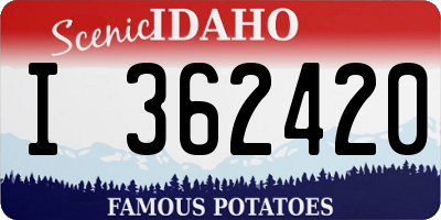 ID license plate I362420