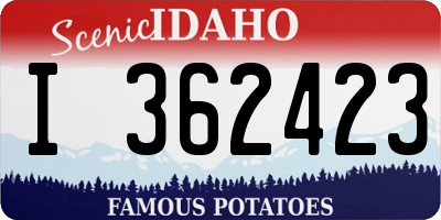 ID license plate I362423