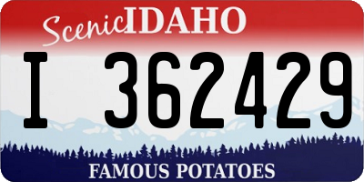 ID license plate I362429
