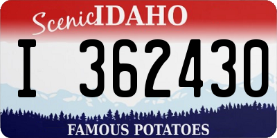 ID license plate I362430
