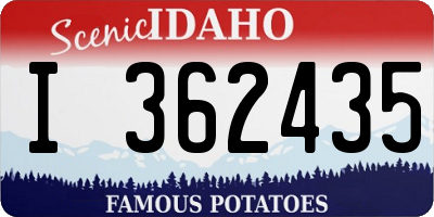 ID license plate I362435