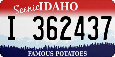 ID license plate I362437