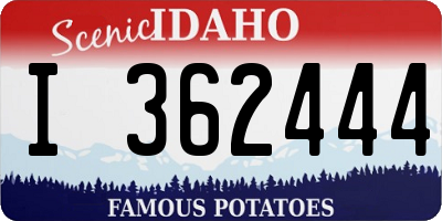 ID license plate I362444