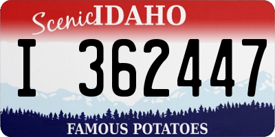 ID license plate I362447