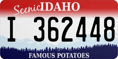 ID license plate I362448
