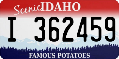 ID license plate I362459