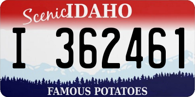 ID license plate I362461