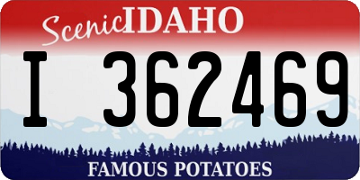 ID license plate I362469