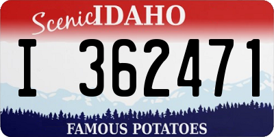 ID license plate I362471