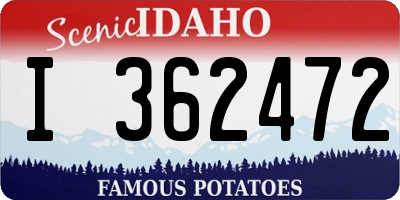 ID license plate I362472