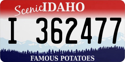 ID license plate I362477