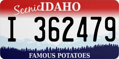 ID license plate I362479