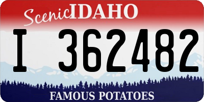 ID license plate I362482