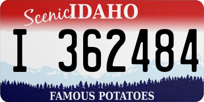 ID license plate I362484