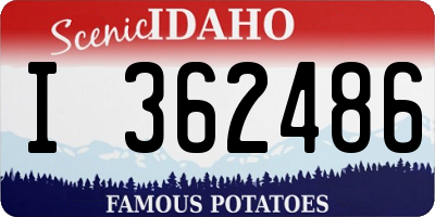 ID license plate I362486