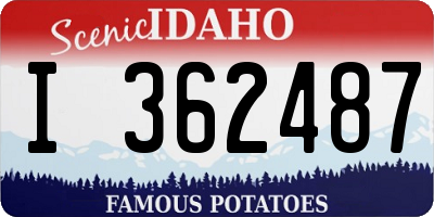 ID license plate I362487