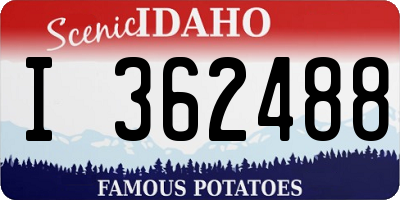 ID license plate I362488