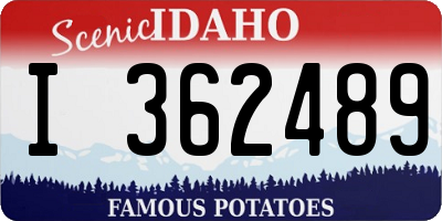 ID license plate I362489