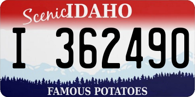 ID license plate I362490