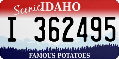 ID license plate I362495