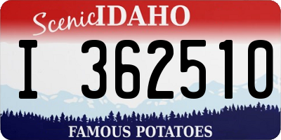 ID license plate I362510