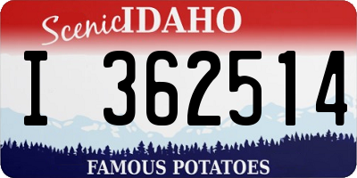 ID license plate I362514