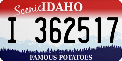 ID license plate I362517