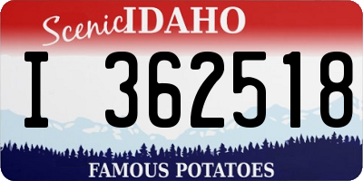 ID license plate I362518