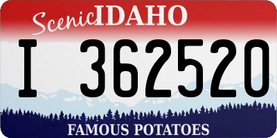 ID license plate I362520