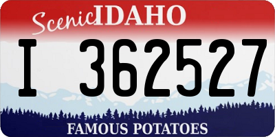 ID license plate I362527