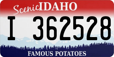 ID license plate I362528
