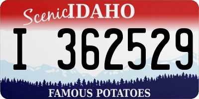 ID license plate I362529